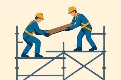 足場解体のイメージ